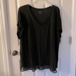 Lane Bryant Short Sleeve Black Shirt size 26/28